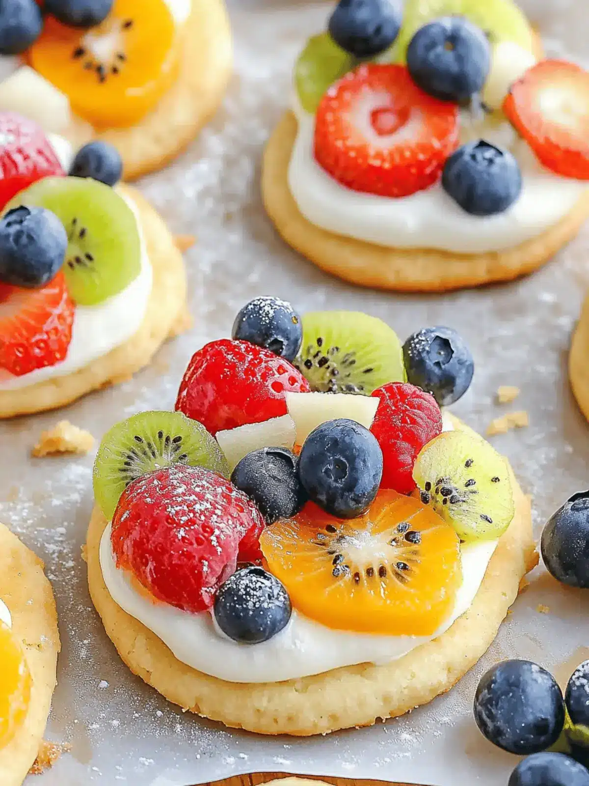 Mini Fruit Pizza Cookies