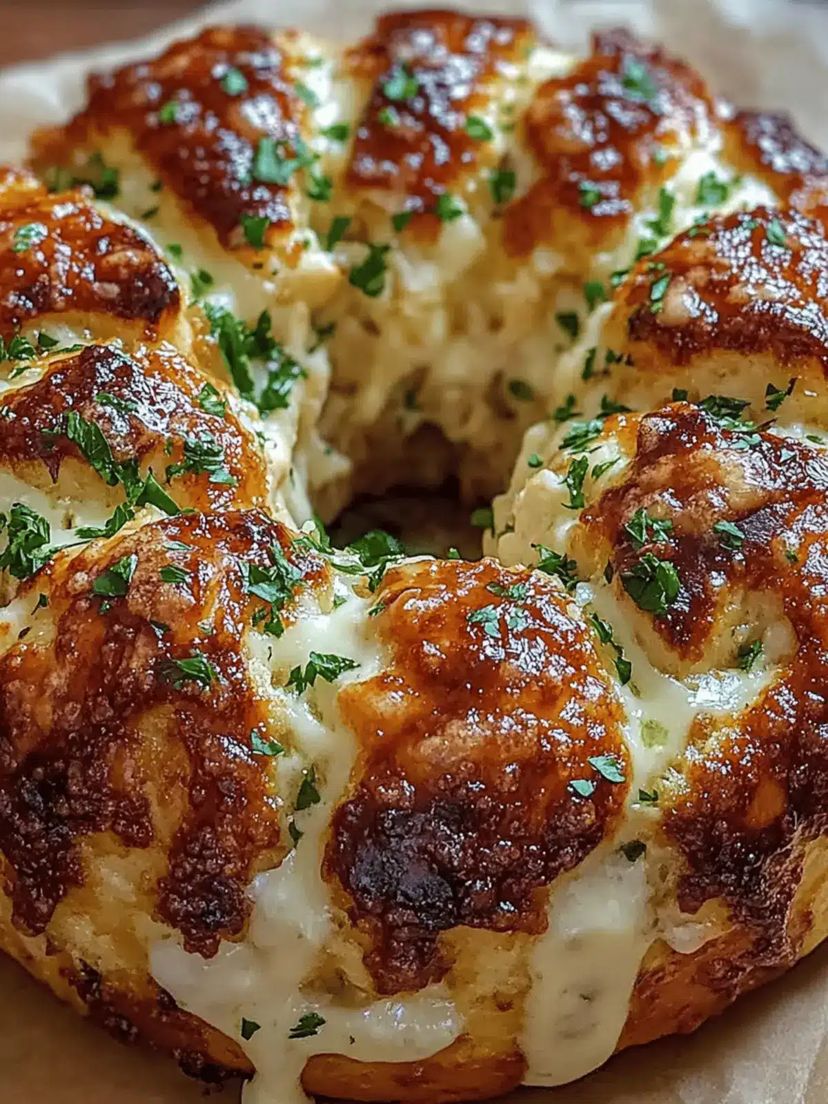 Chicken Alfredo Monkey Bread