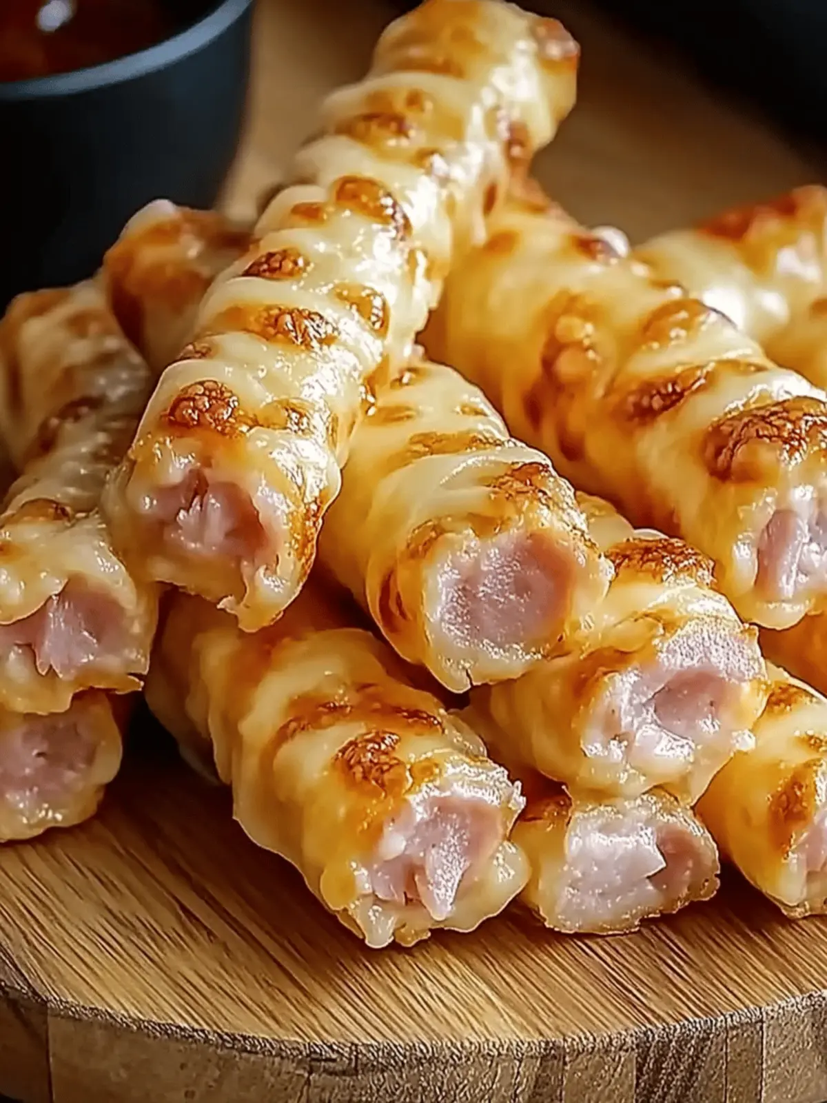 Cheesy Ham and Cheese Sticks