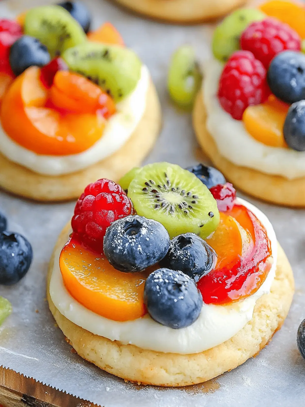 Mini Fruit Pizza Cookies