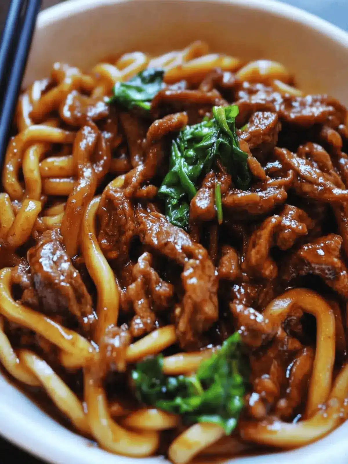 Simple Black Pepper Beef Udon