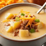Creamy Potato And Cheese Soup Delight