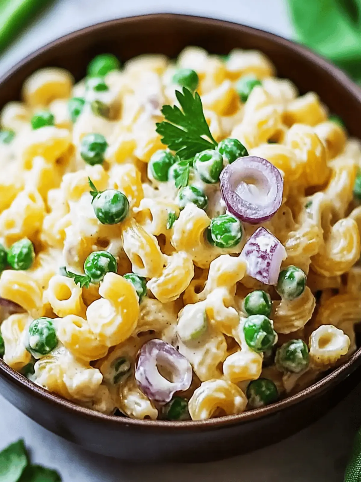 Creamy Pea Pasta Salad