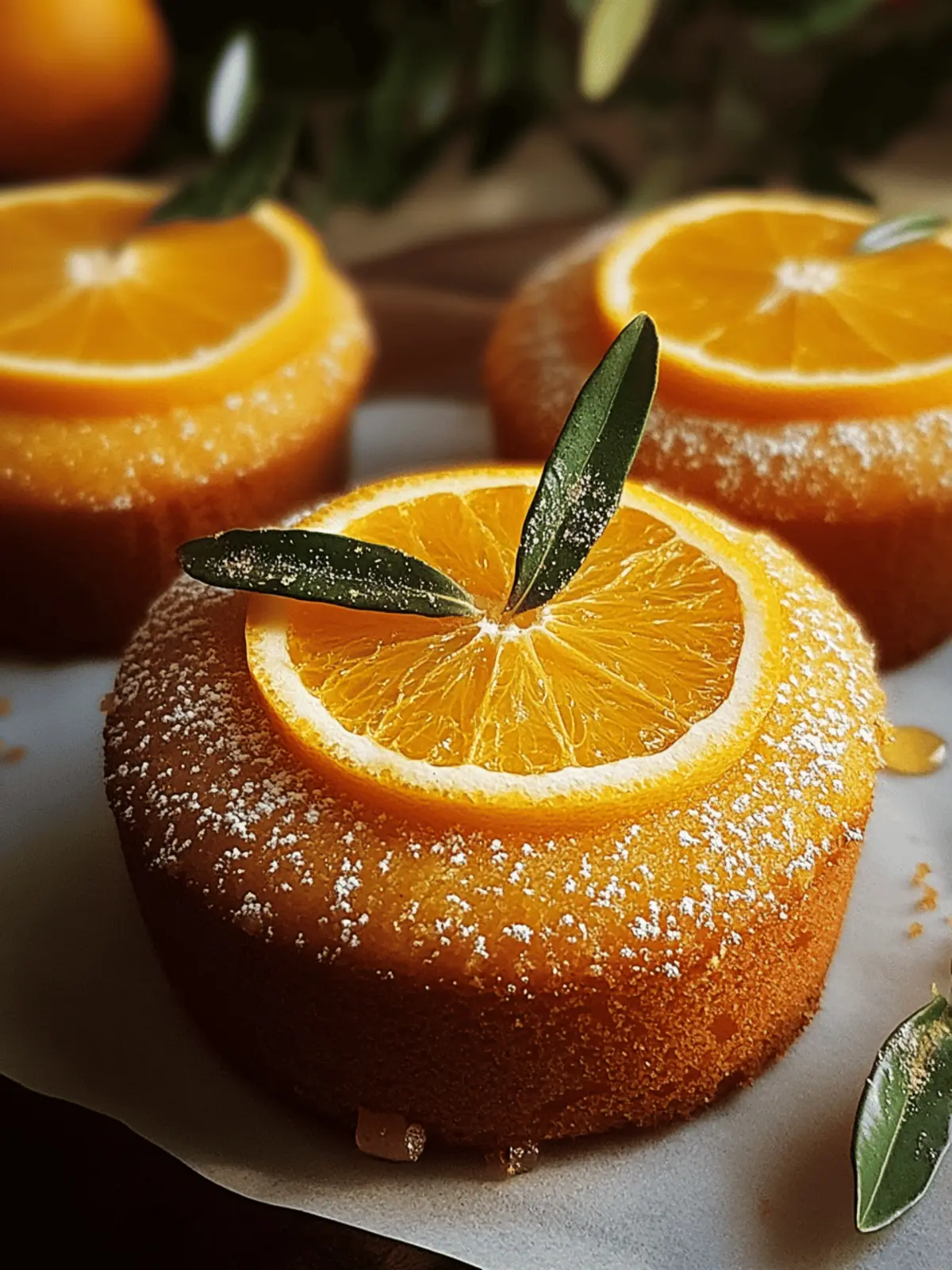 orange ginger honey cakes