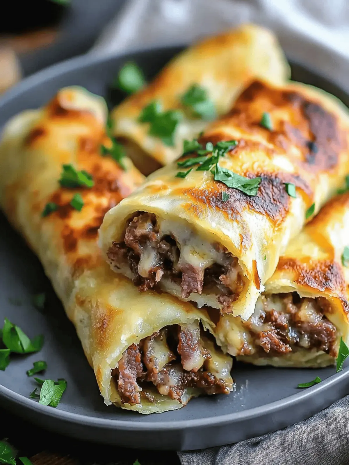 Keto Philly Cheesesteak Rolls