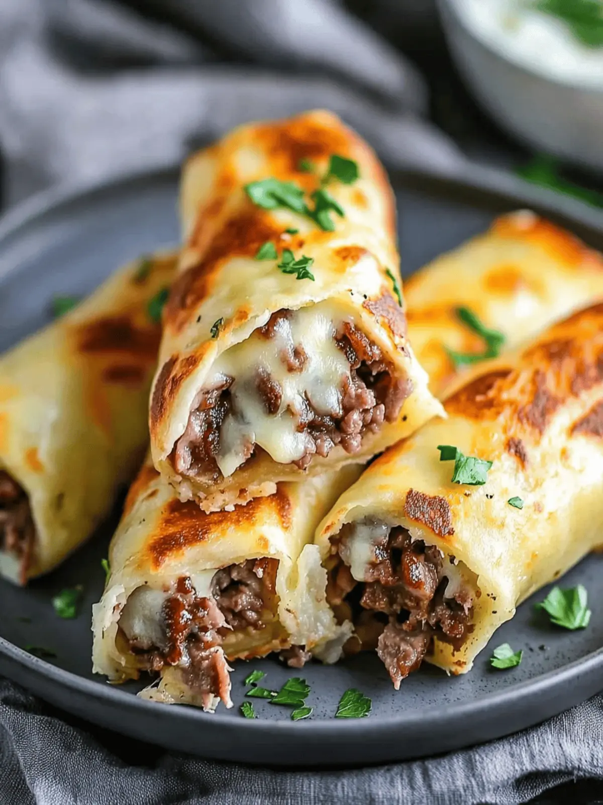 Keto Philly Cheesesteak Rolls
