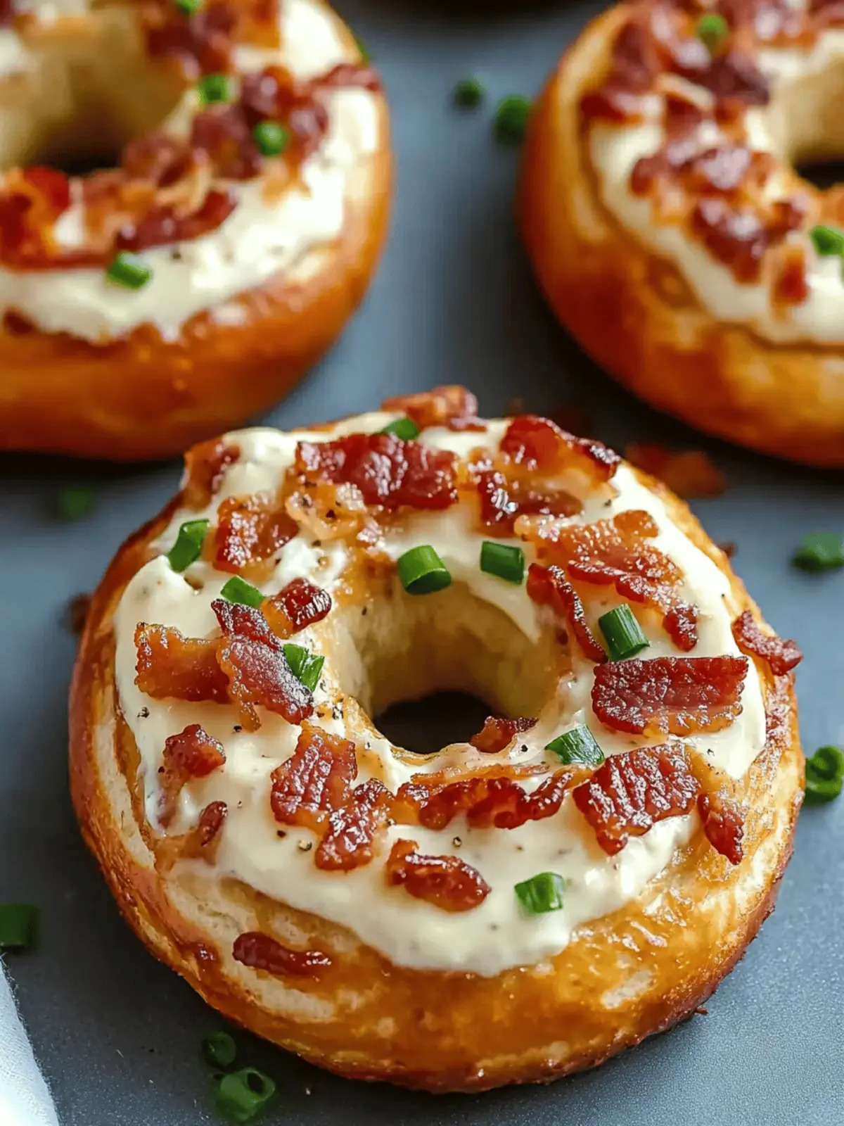 Zesty Bacon Cream Cheese Bagels