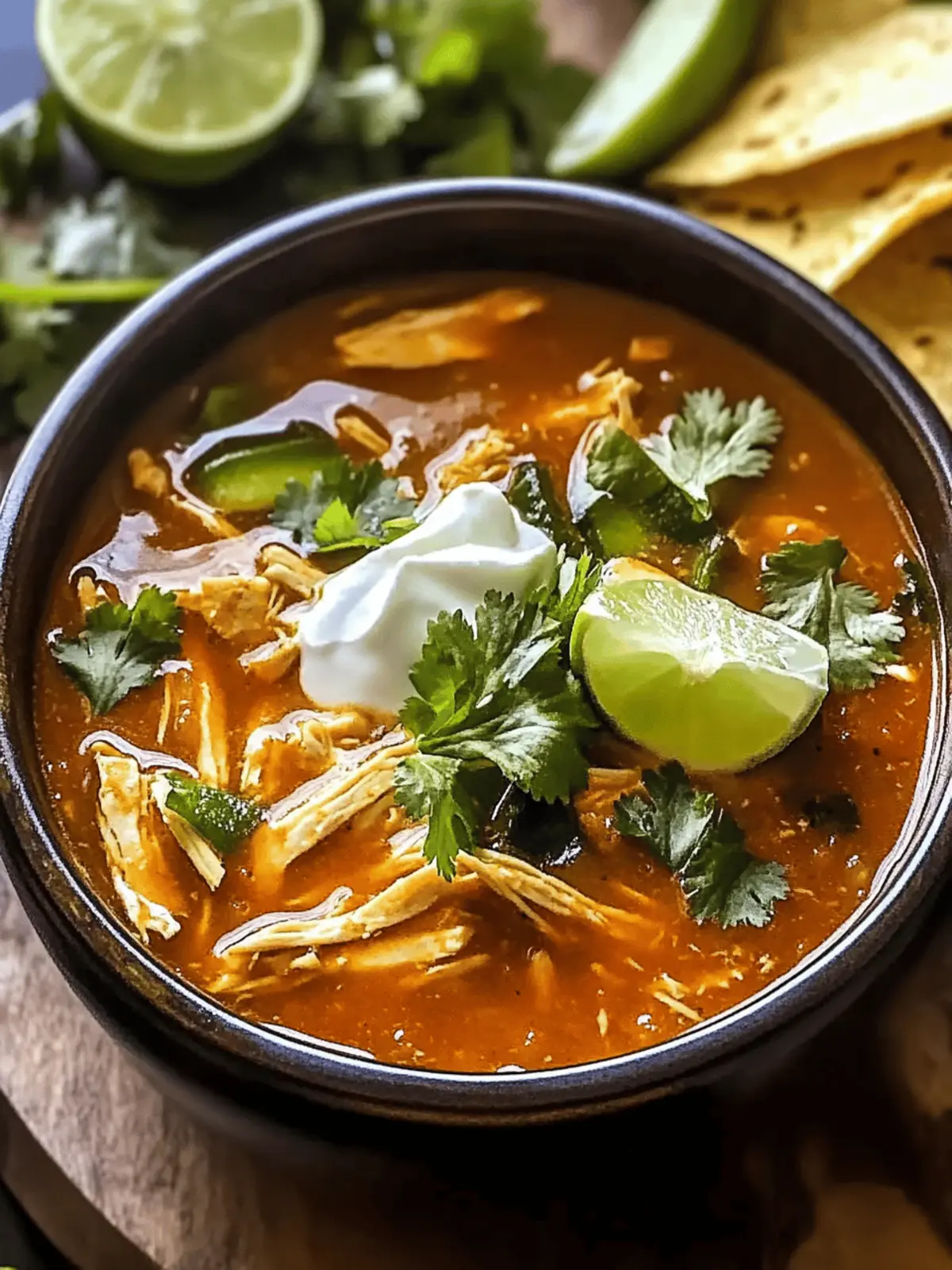 Poblano Chicken Tortilla Soup