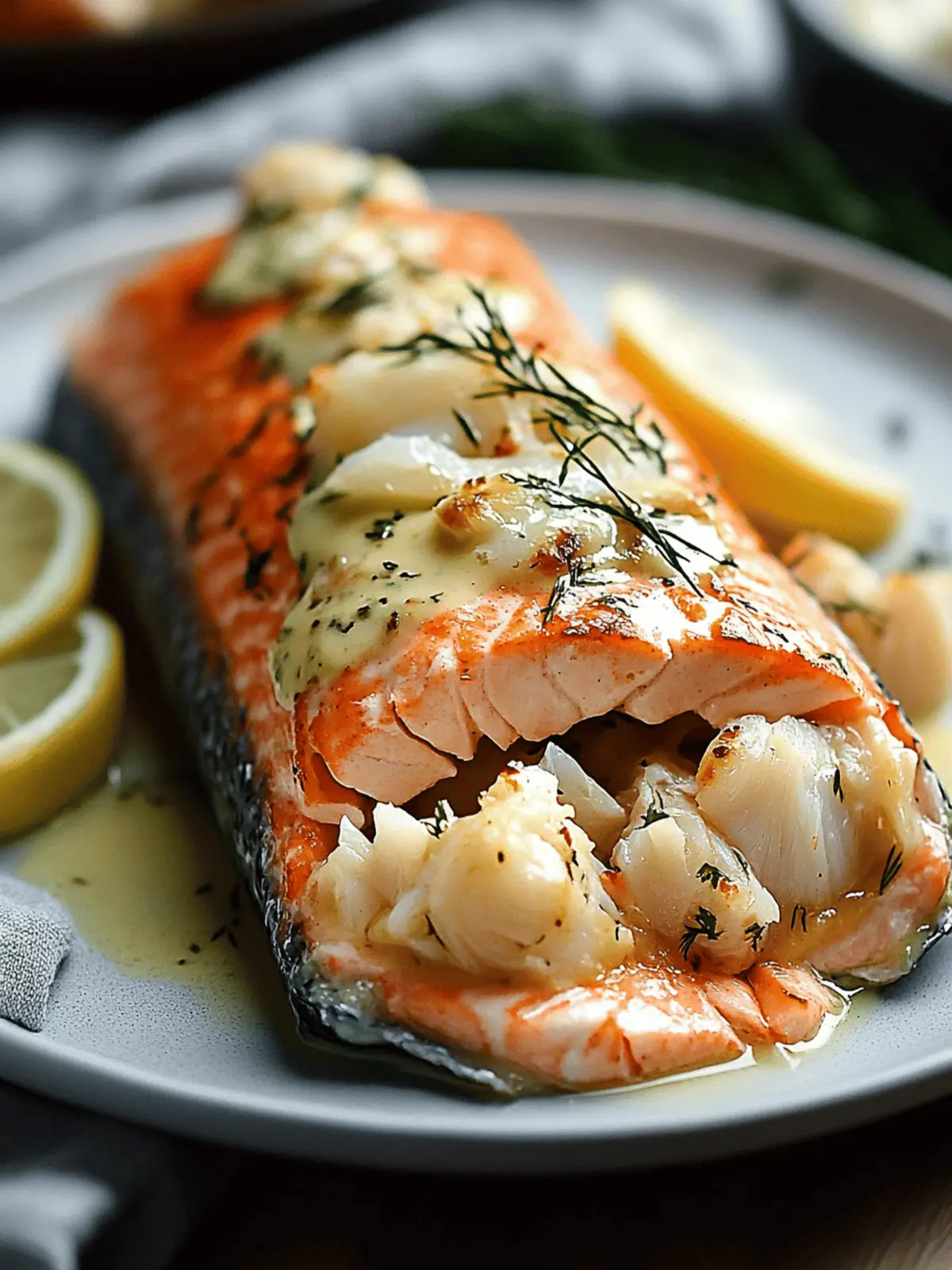 Salmon Stuffed with Crab
