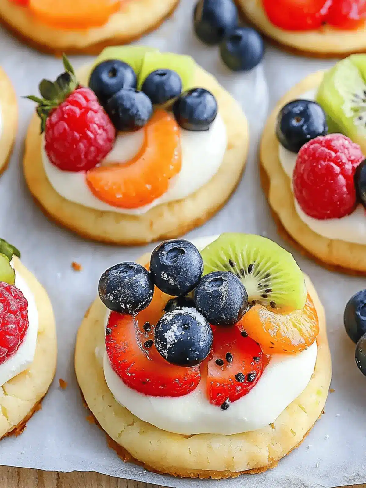 Mini Fruit Pizza Cookies
