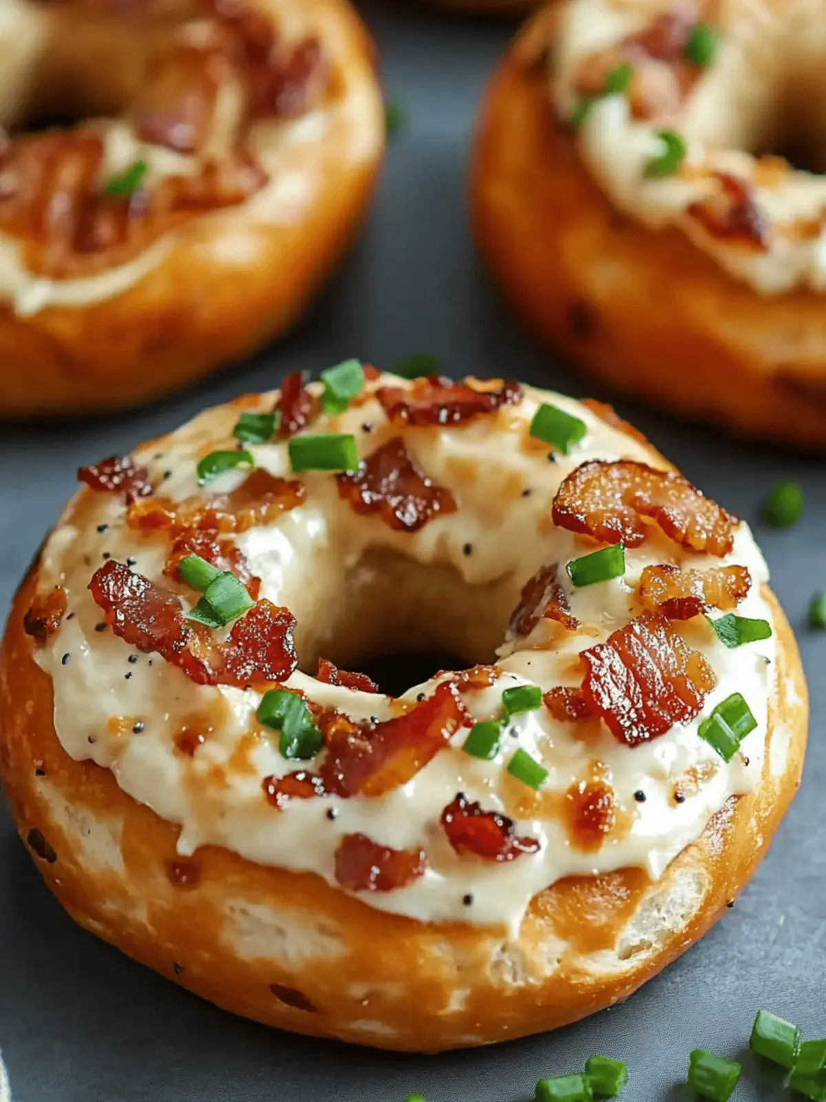 Zesty Bacon Cream Cheese Bagels