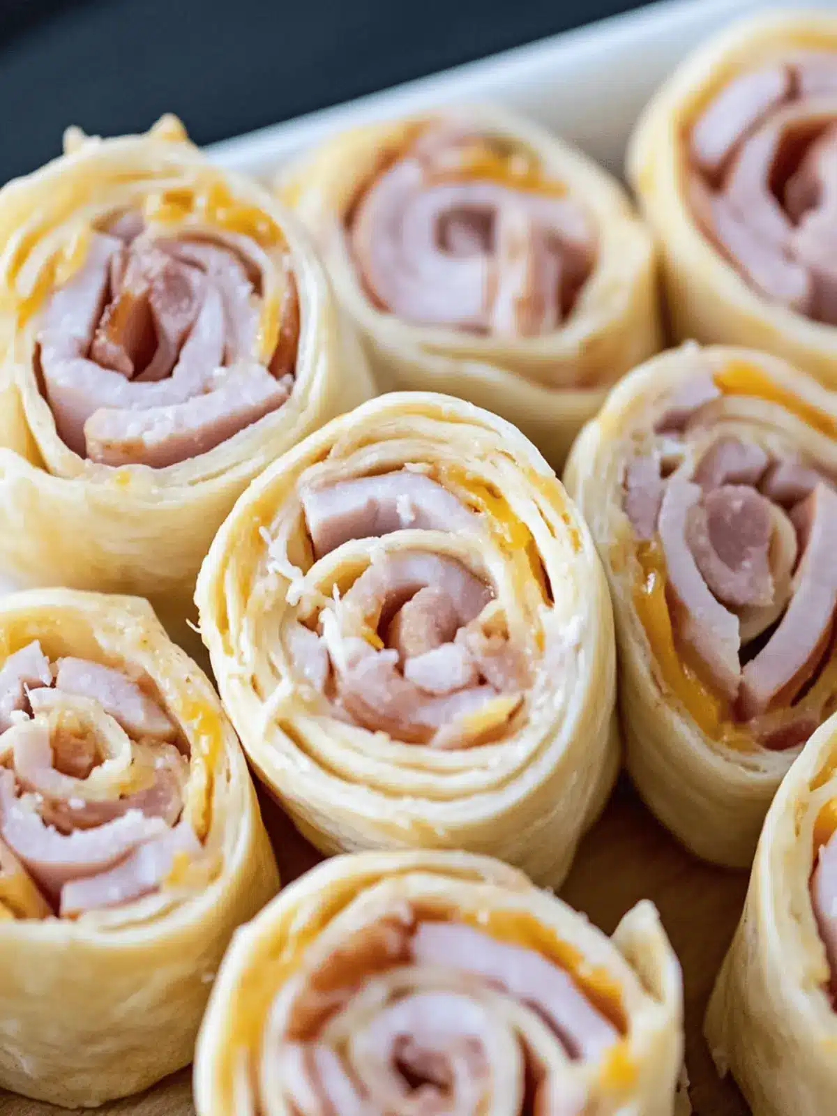 Easy Ham & Cheese Tortilla Pinwheels