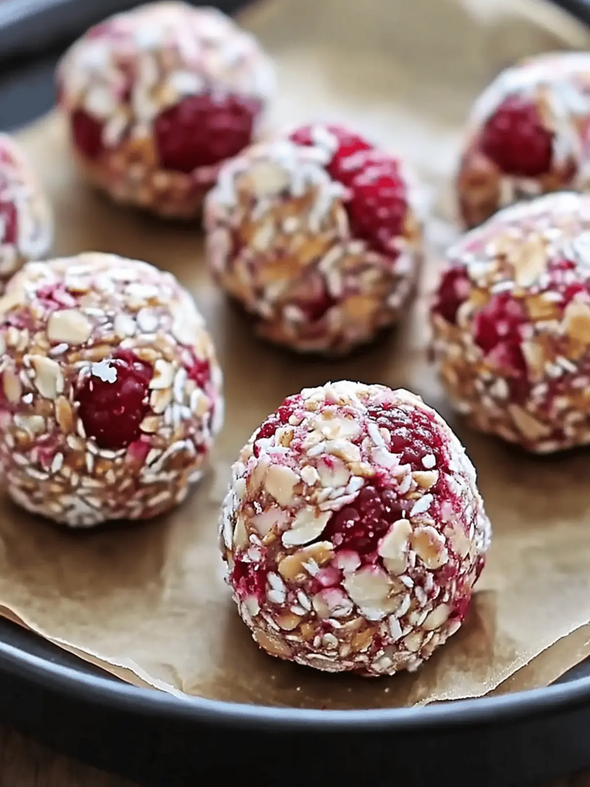Raspberry Almond Energy Bites