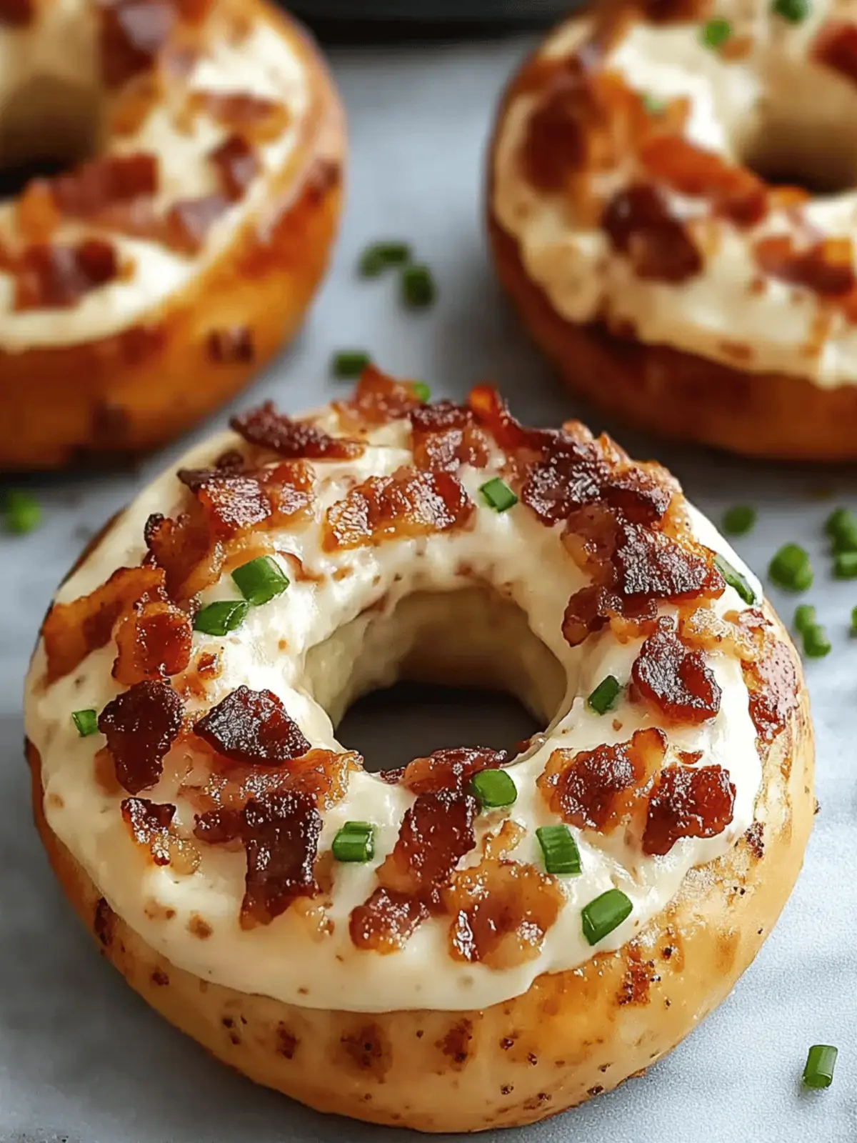 Zesty Bacon Cream Cheese Bagels