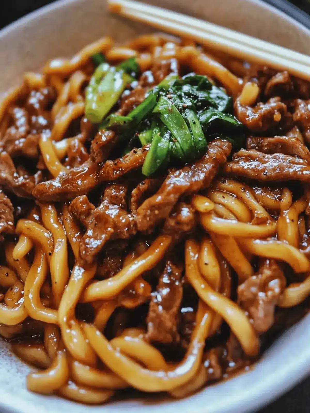 Simple Black Pepper Beef Udon