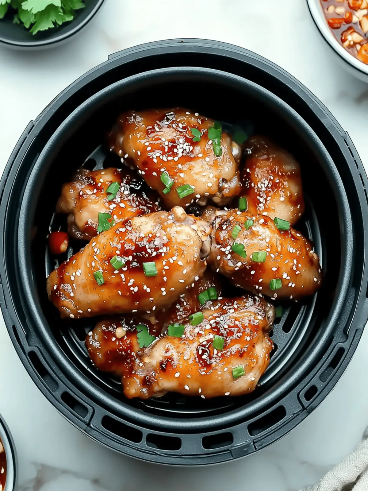 Air Fryer Korean Soy Garlic Chicken Thighs