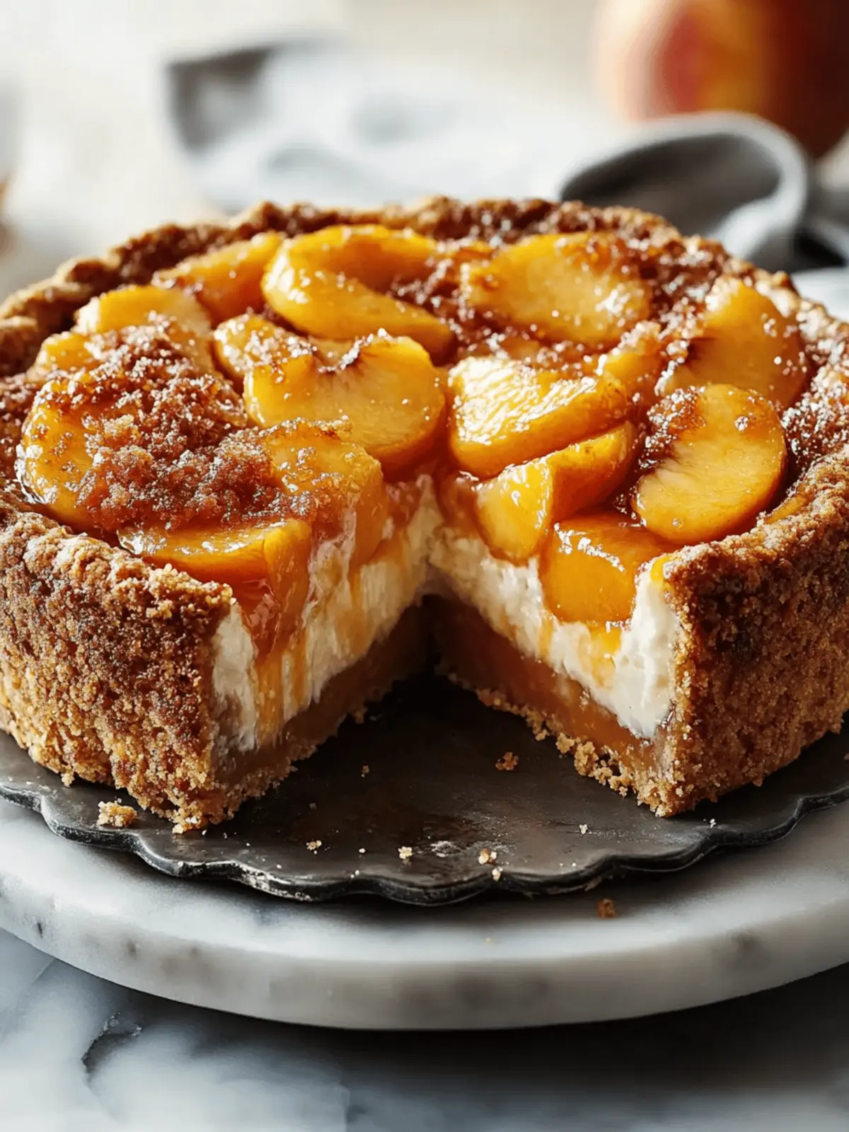 Peach Cobbler Cheesecake
