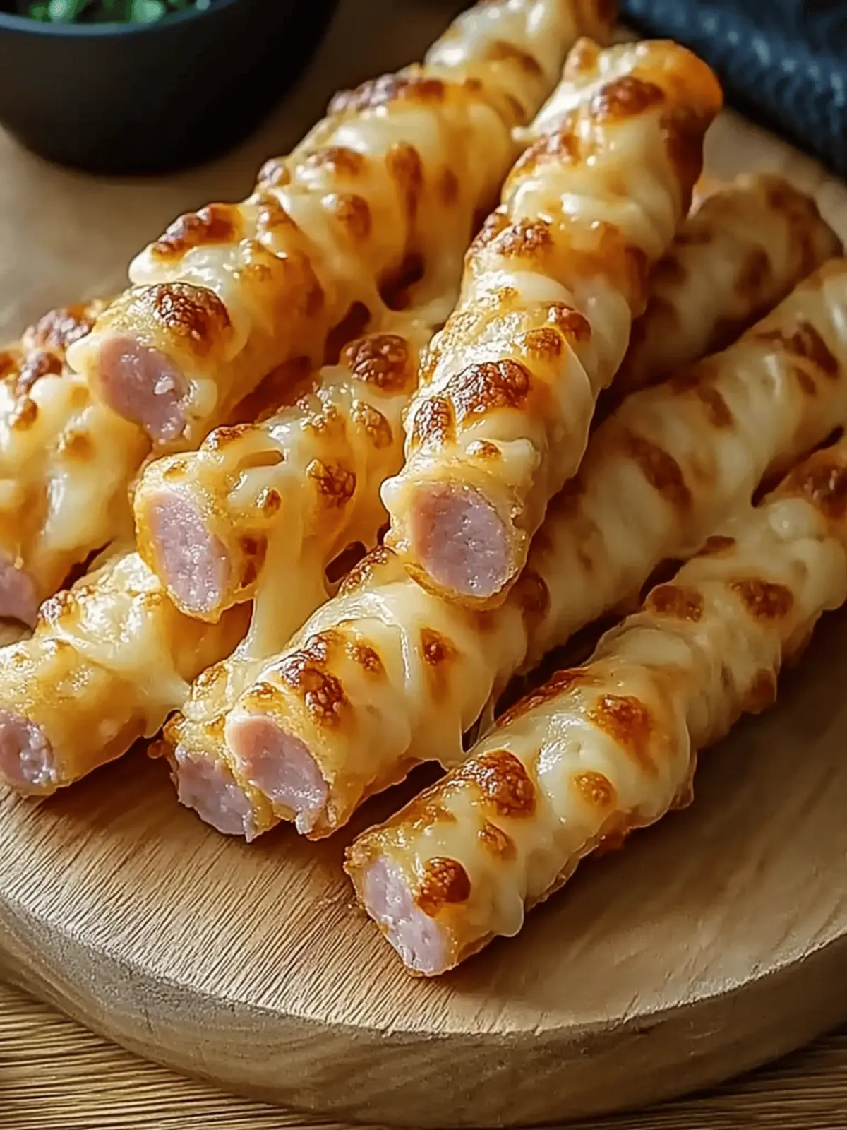 Cheesy Ham and Cheese Sticks