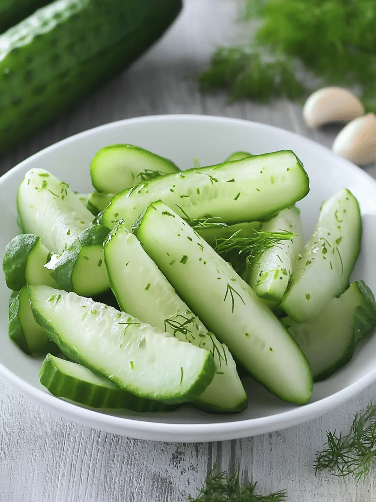Garlic Dill Cucumbers
