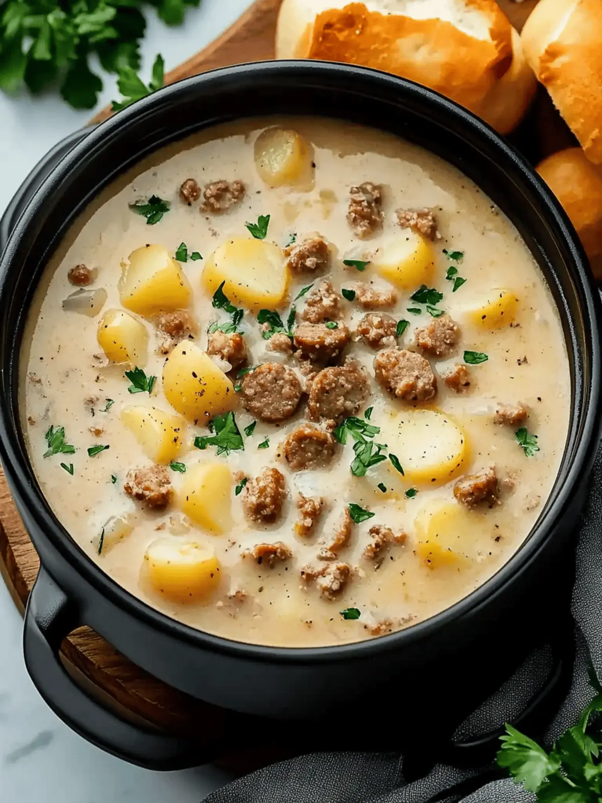 Classic Pork Sausage Potato Soup