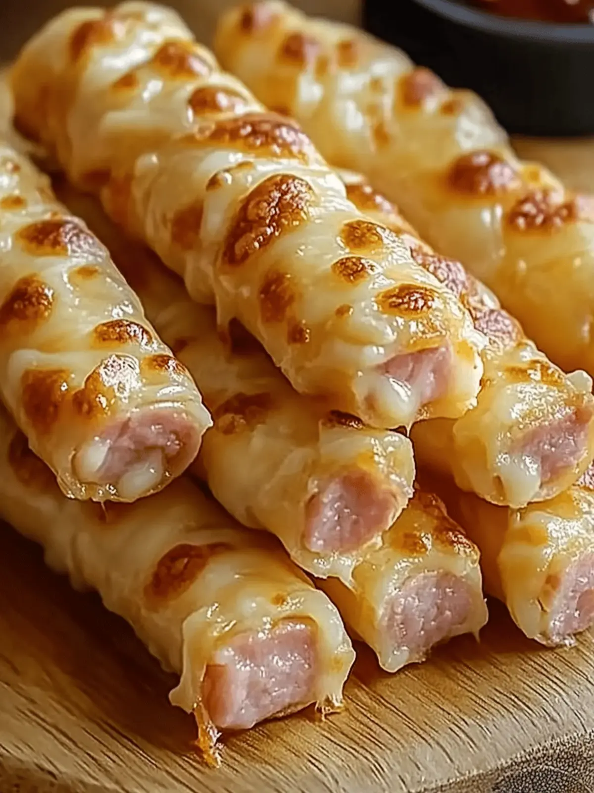 Cheesy Ham and Cheese Sticks