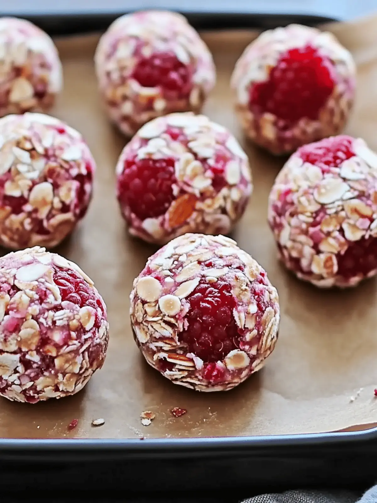 Raspberry Almond Energy Bites
