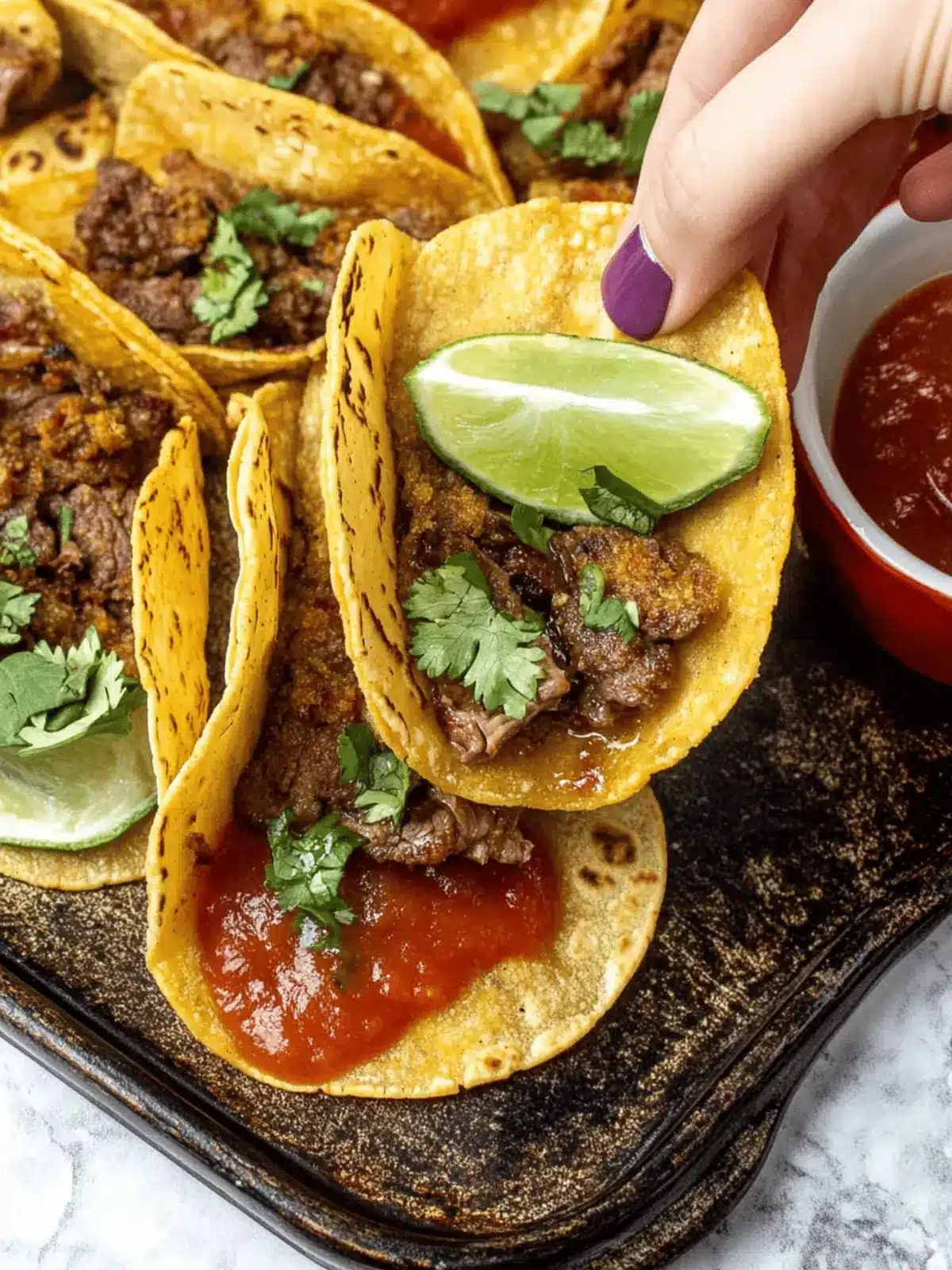 Crispy Baked Beef Tacos