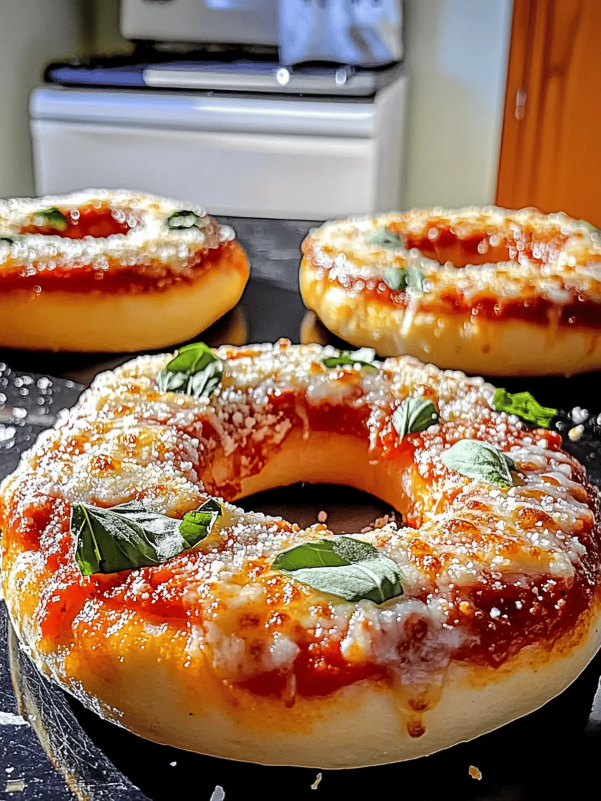 Giant Pizza Bagels