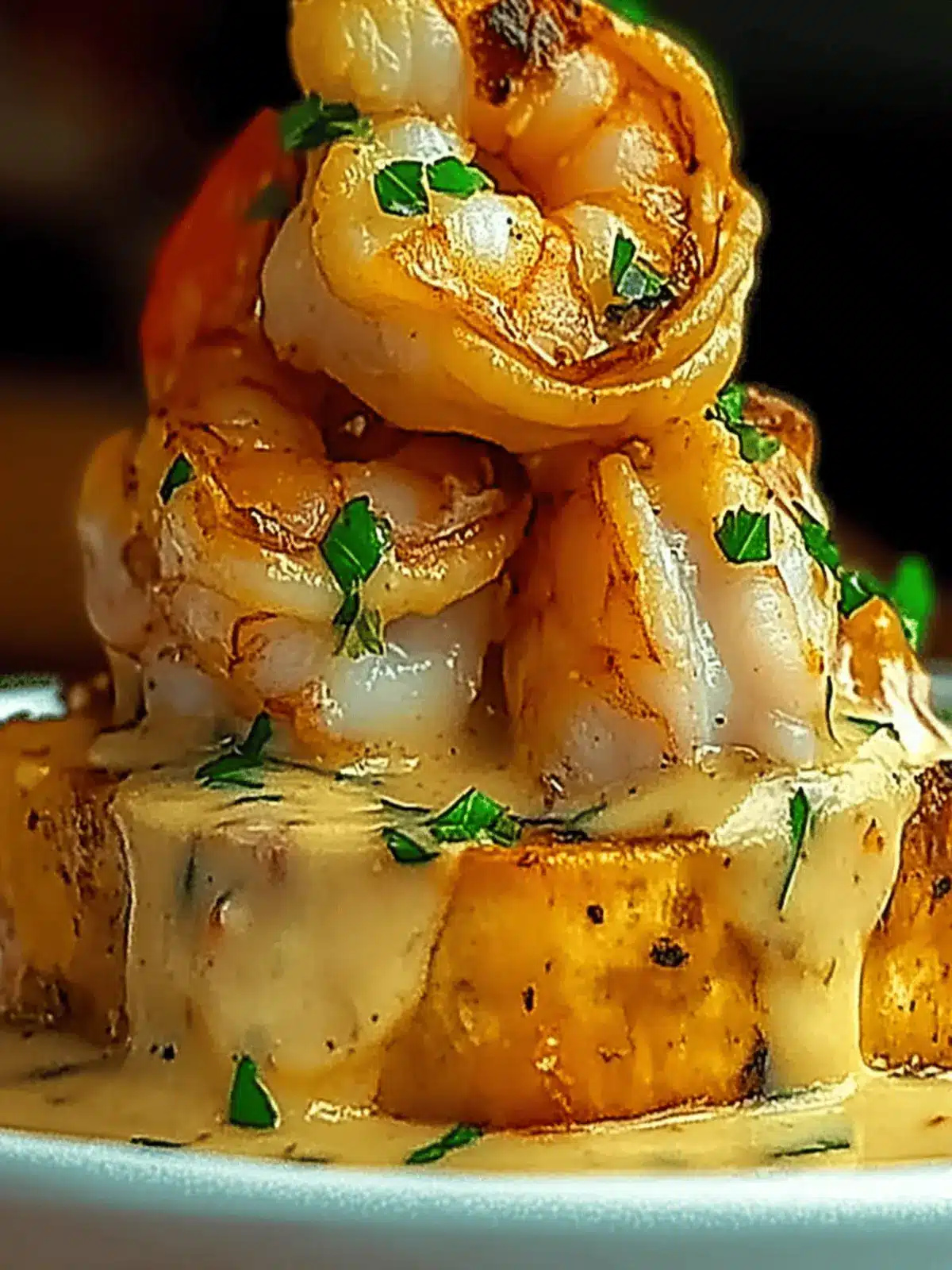 Garlic Shrimp Mofongo