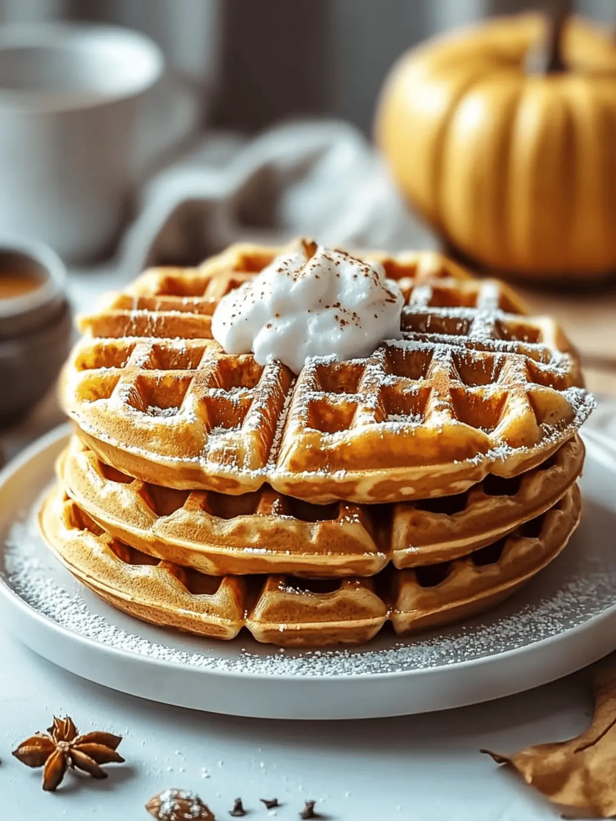 Pumpkin Chai Spice Waffles