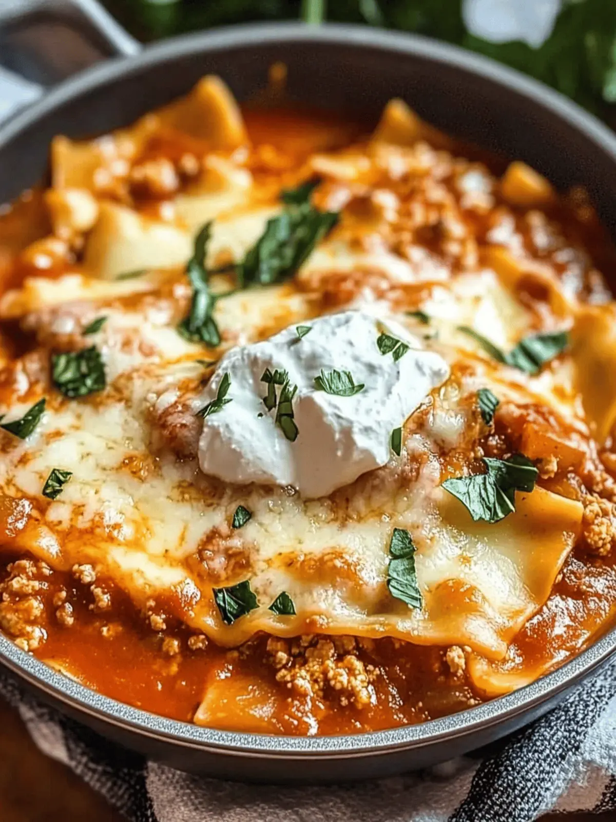 One Pot Lasagna Soup