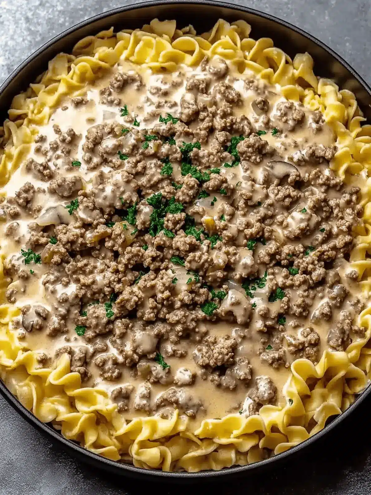 Ground Beef Stroganoff