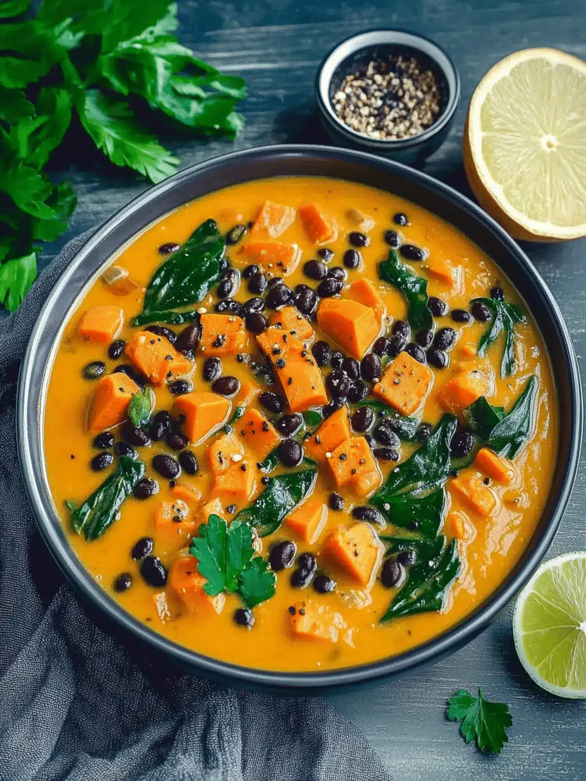 Black Bean and Sweet Potato Soup