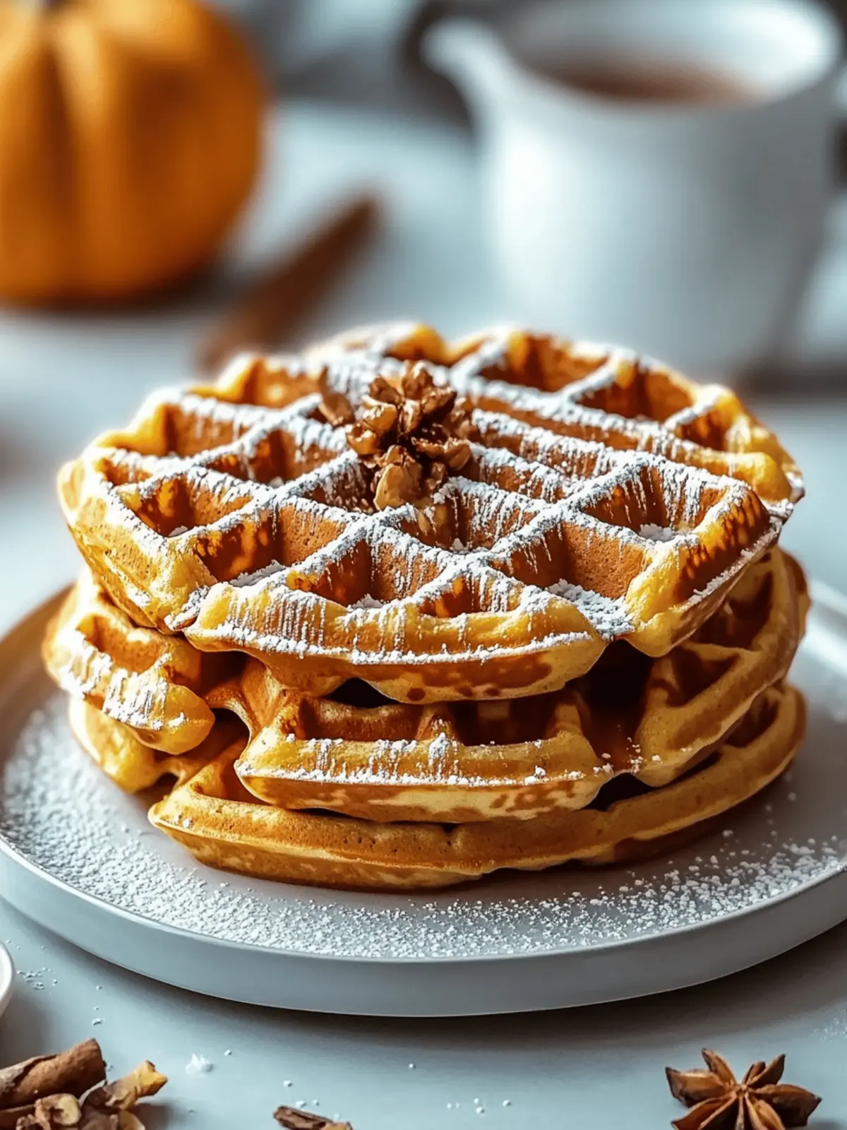 Pumpkin Chai Spice Waffles