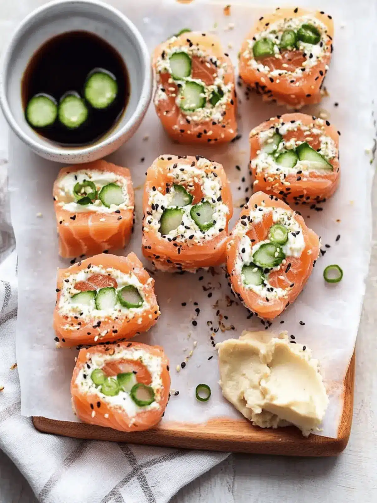 Smoked Salmon & Cream Cheese Roll-Ups