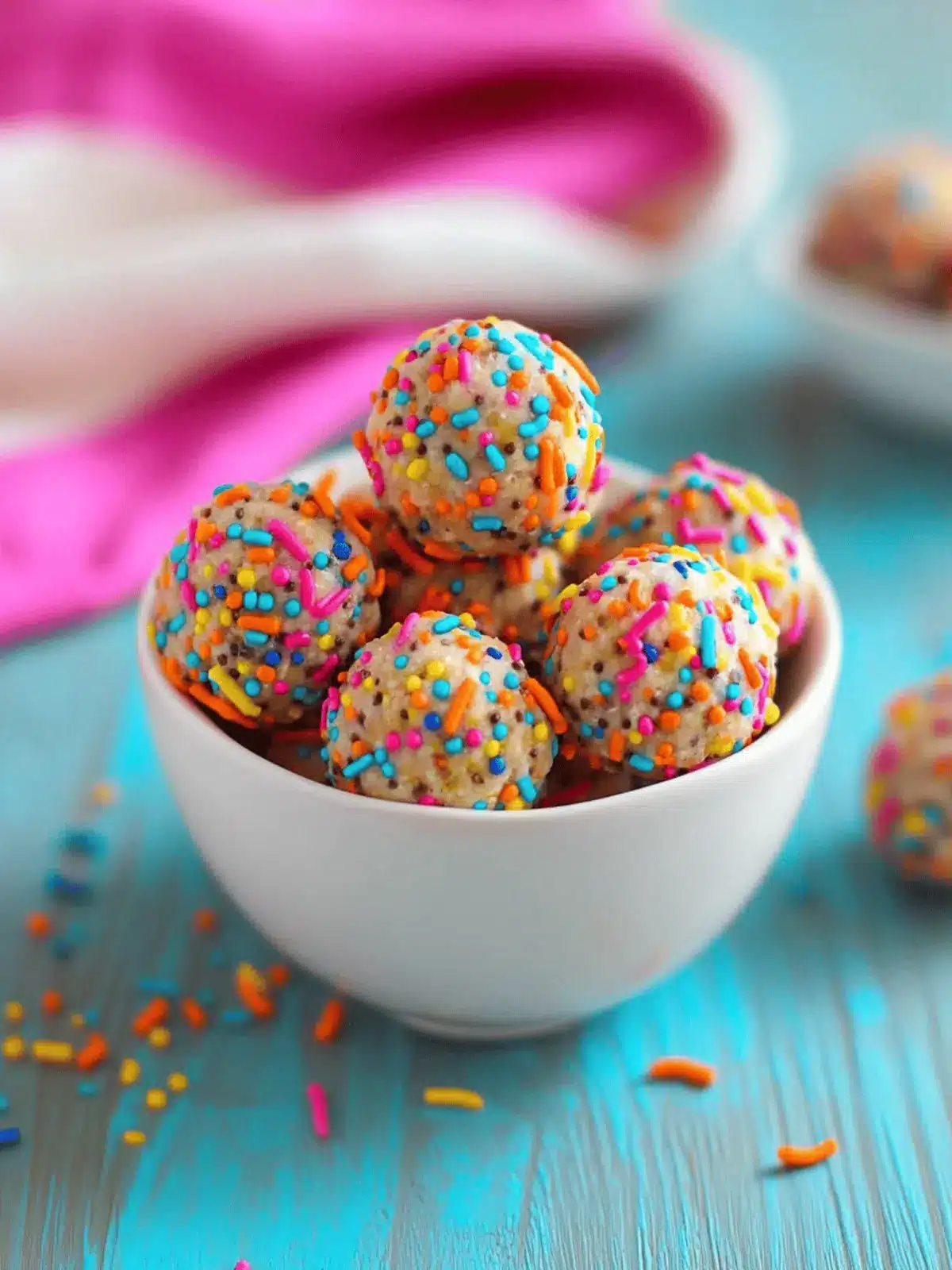 Cake Batter Protein Balls