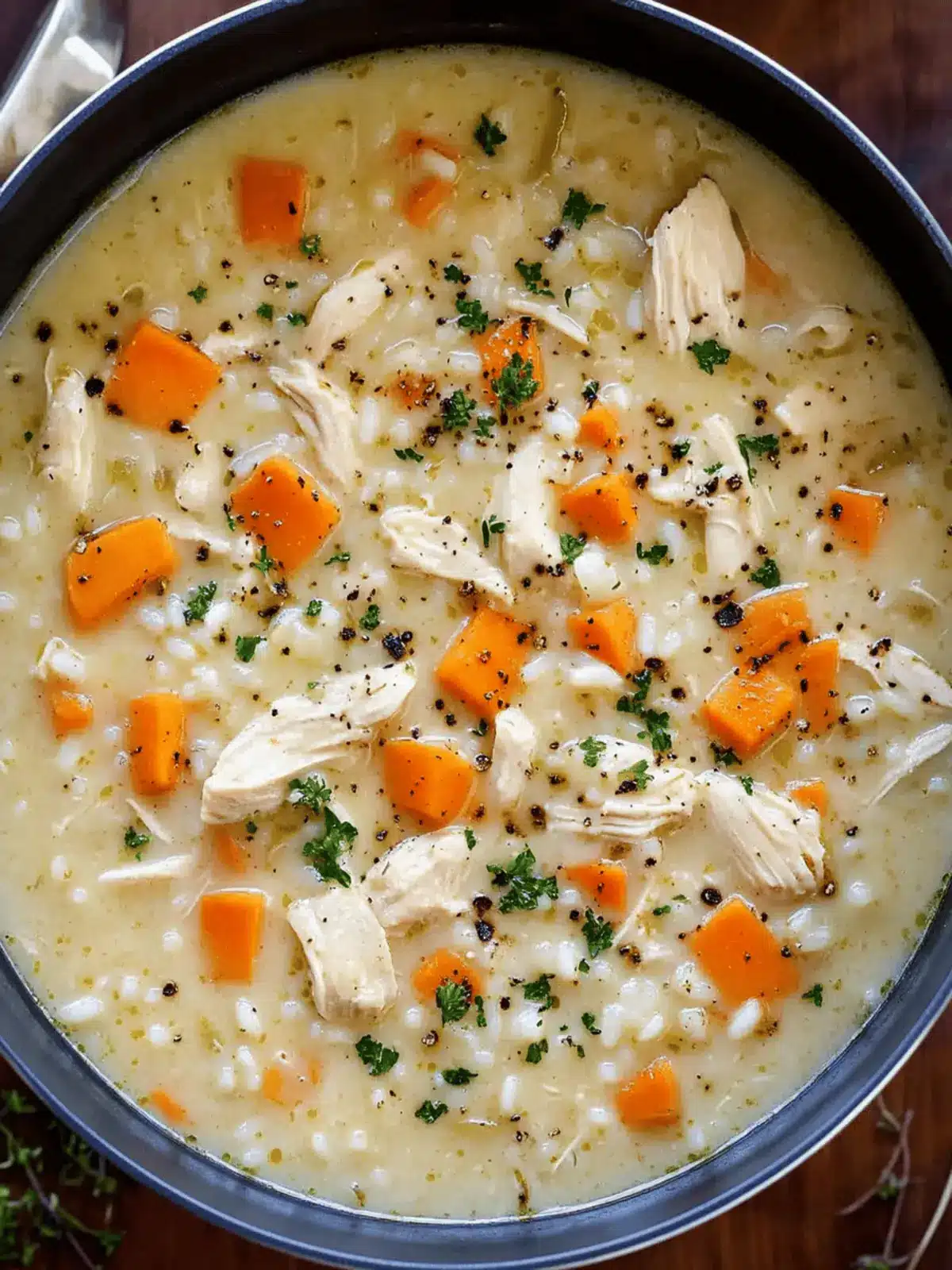 Crack Chicken and Rice Soup