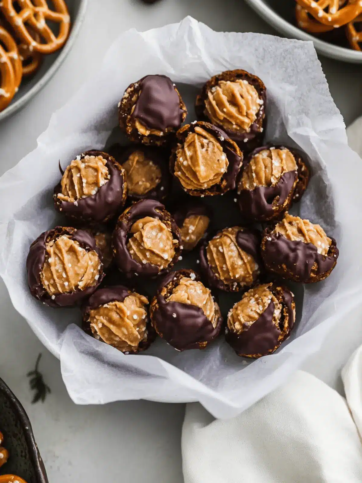 Healthy Peanut Butter Pretzel Bites