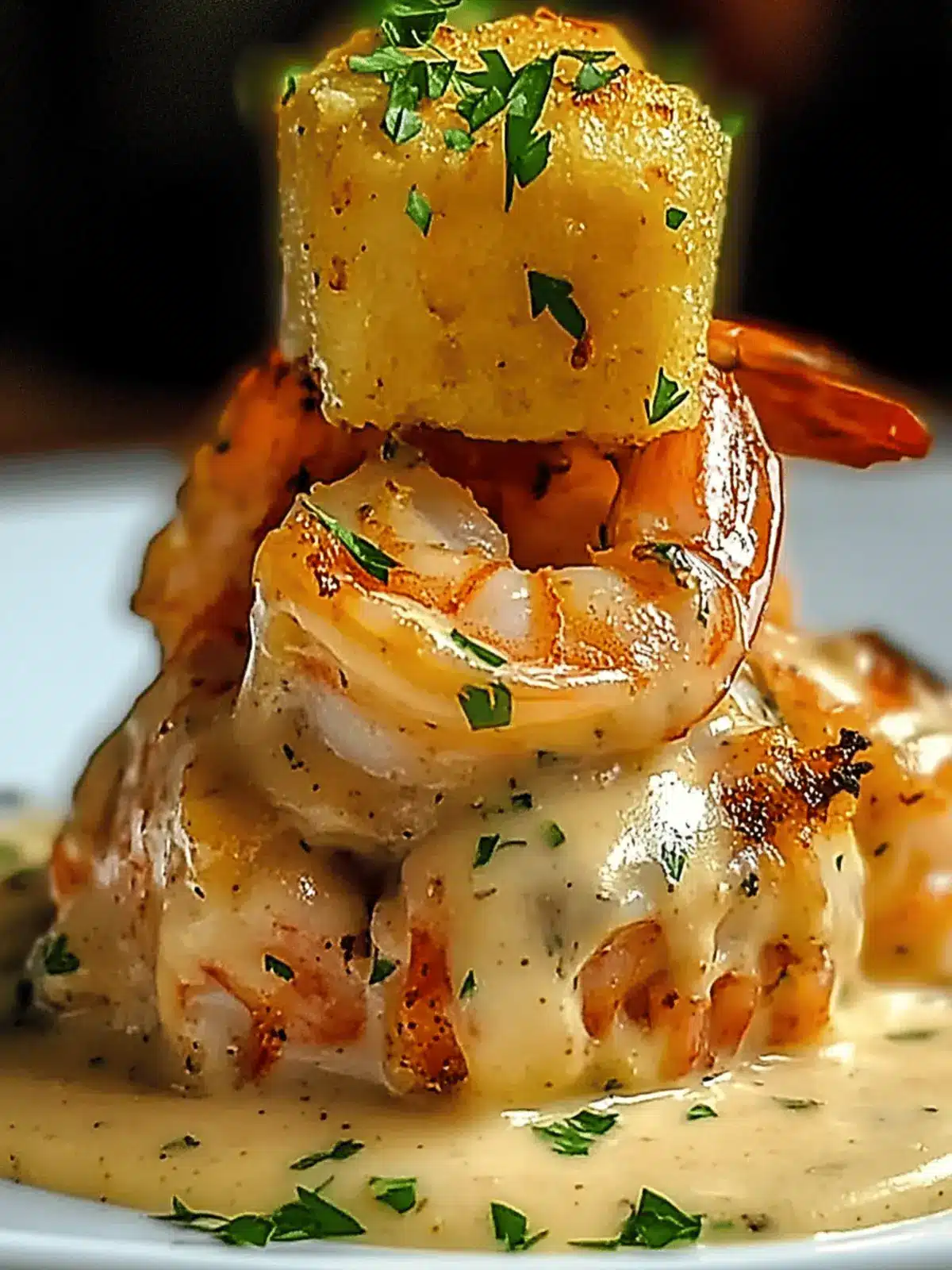 Garlic Shrimp Mofongo