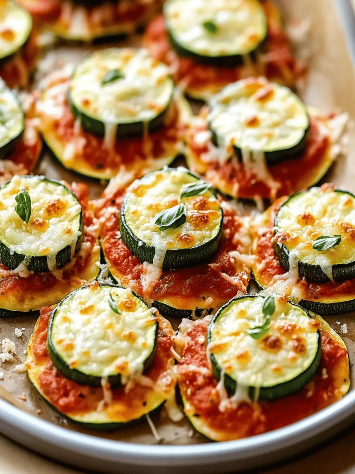 Crispy Zucchini Pizza Bites