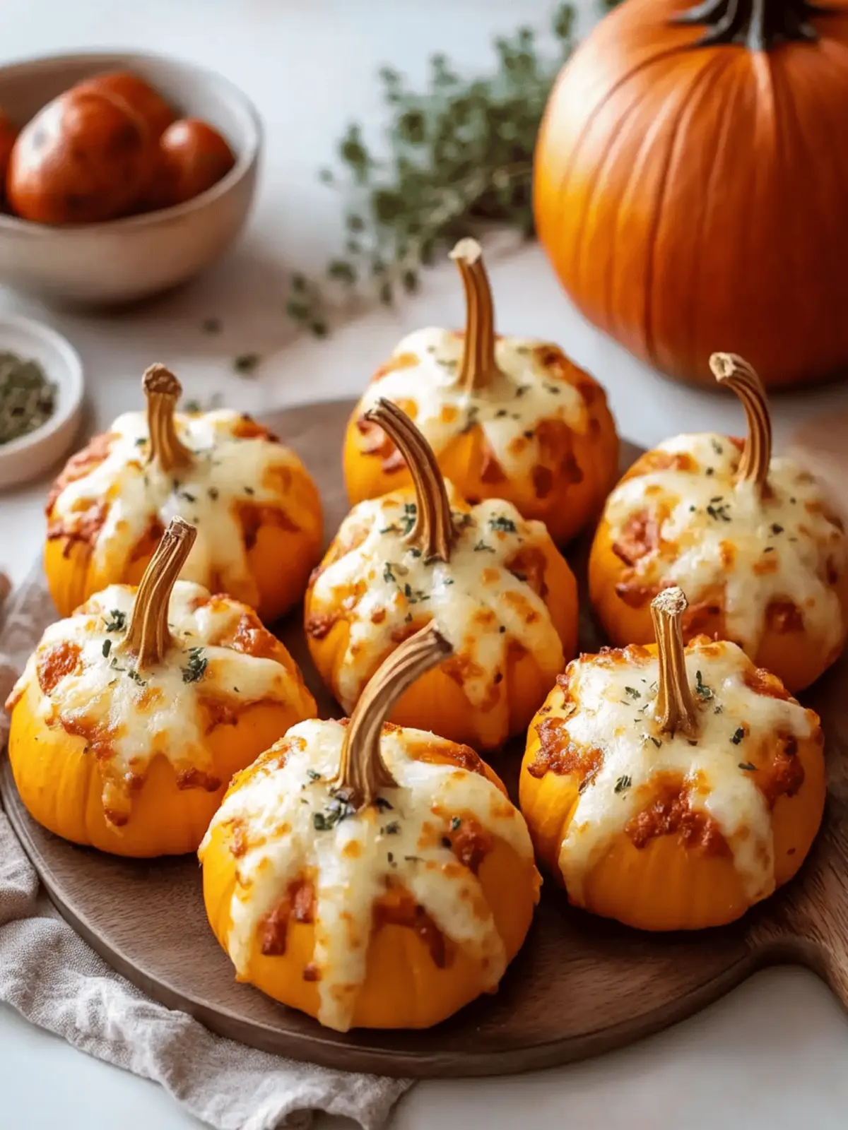 Pizza-Stuffed Pumpkins