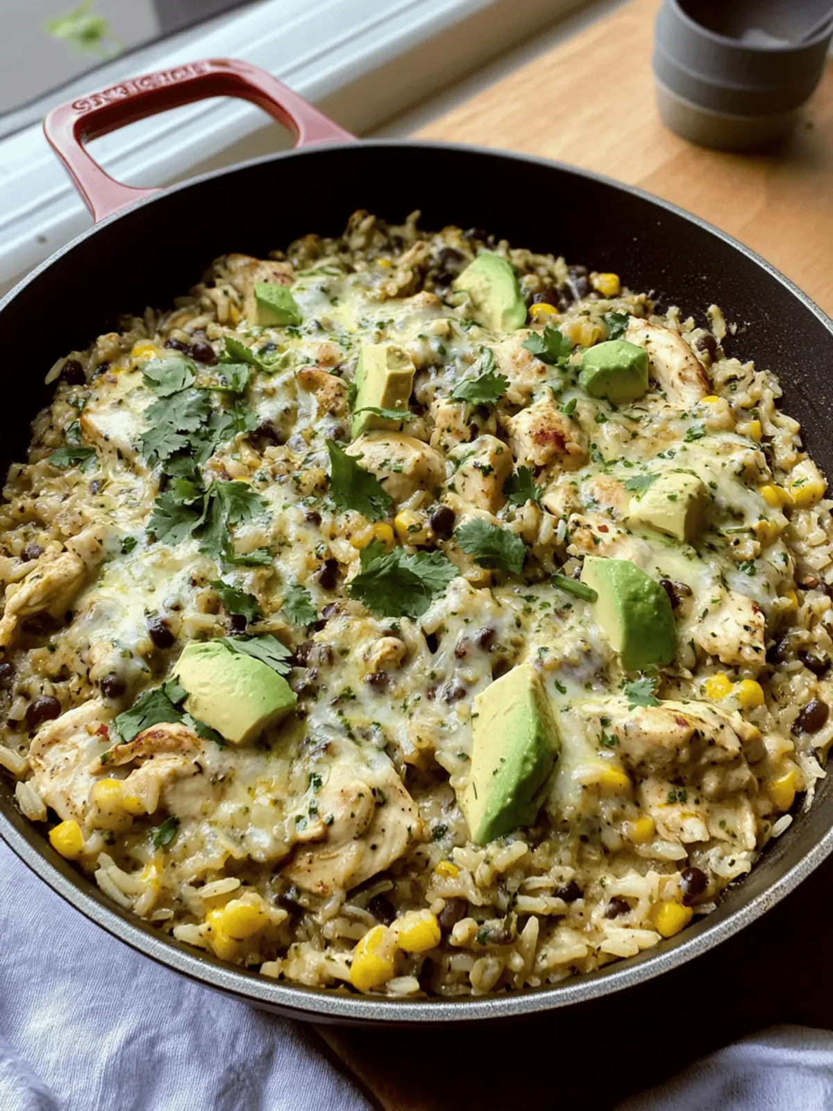 Salsa Verde Chicken & Rice Skillet