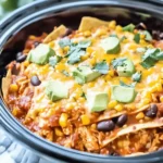 Crockpot Chicken Enchilada Casserole