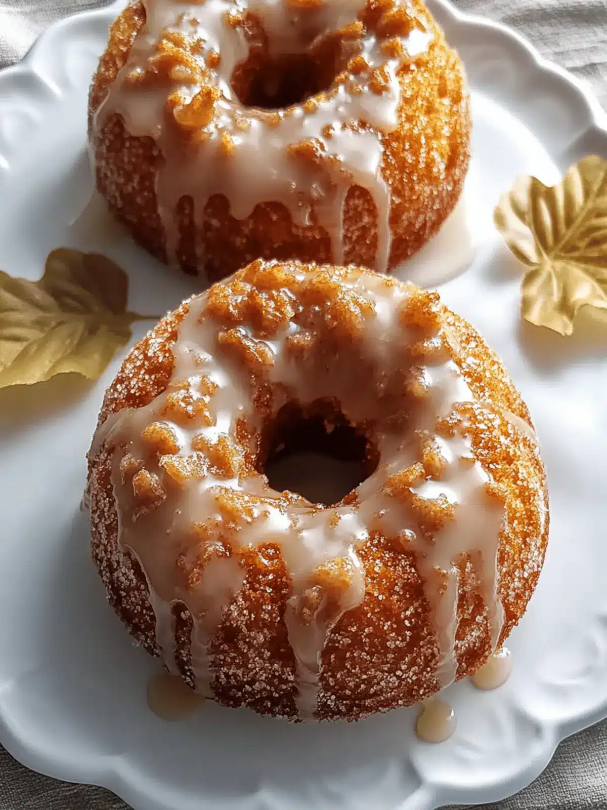 Baked Pumpkin Donuts with Maple Glaze