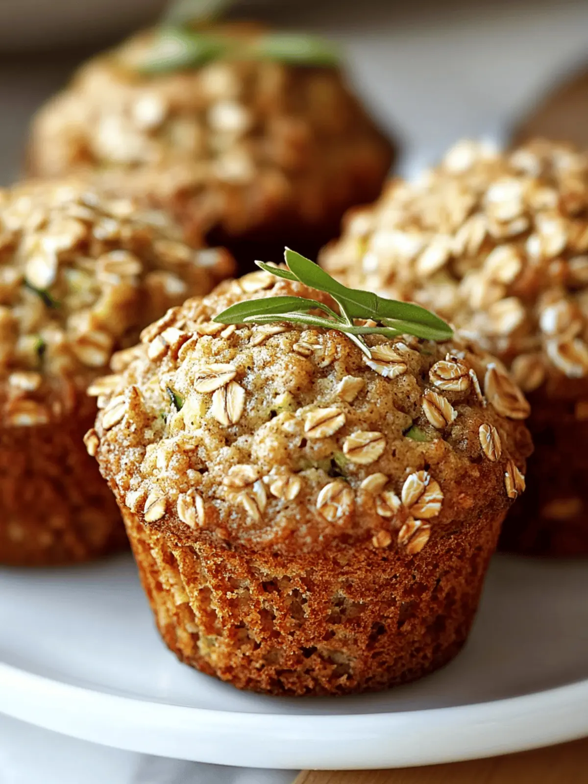 Zucchini Oatmeal Muffins