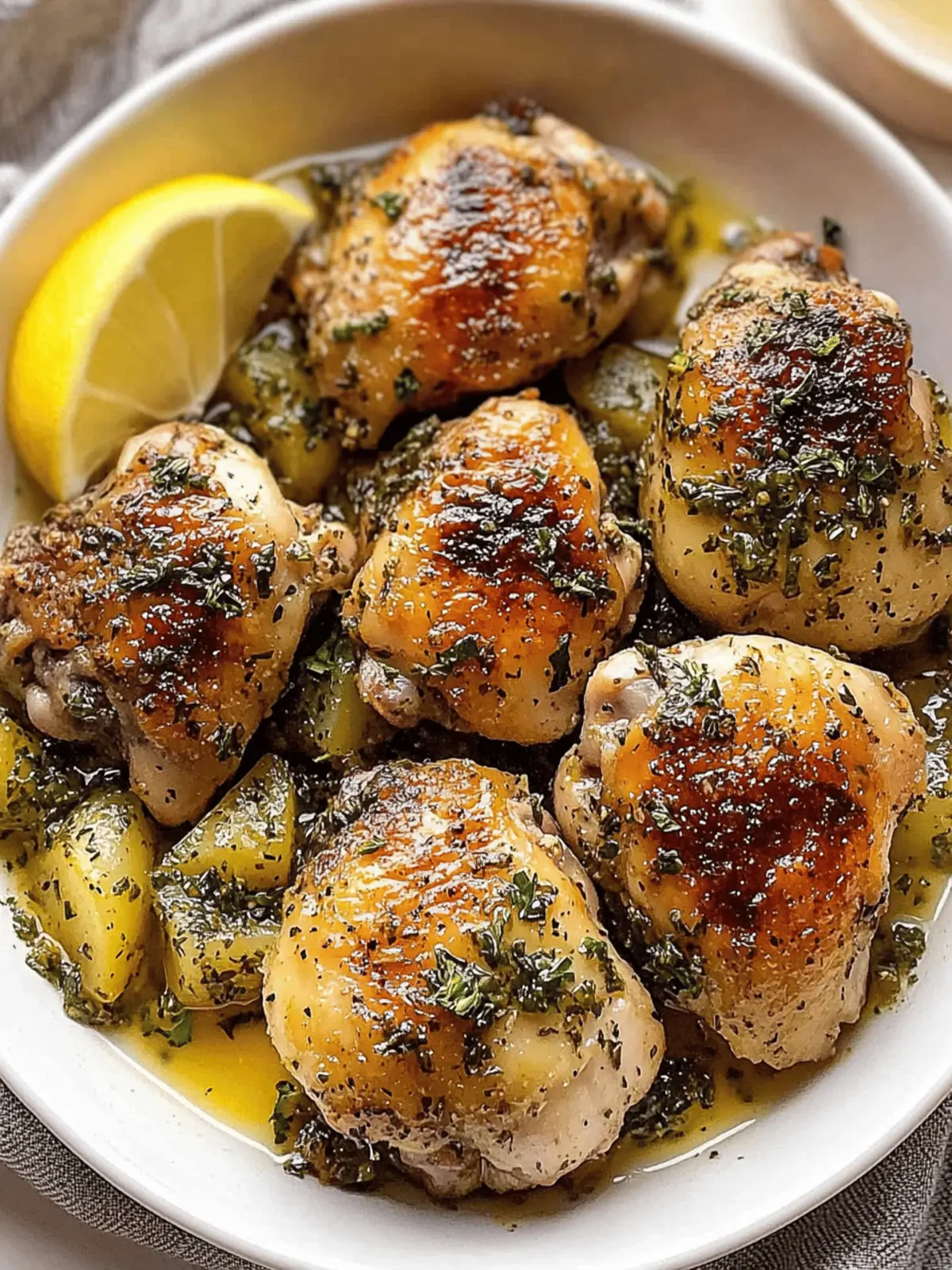 Baked Italian Chicken Thighs
