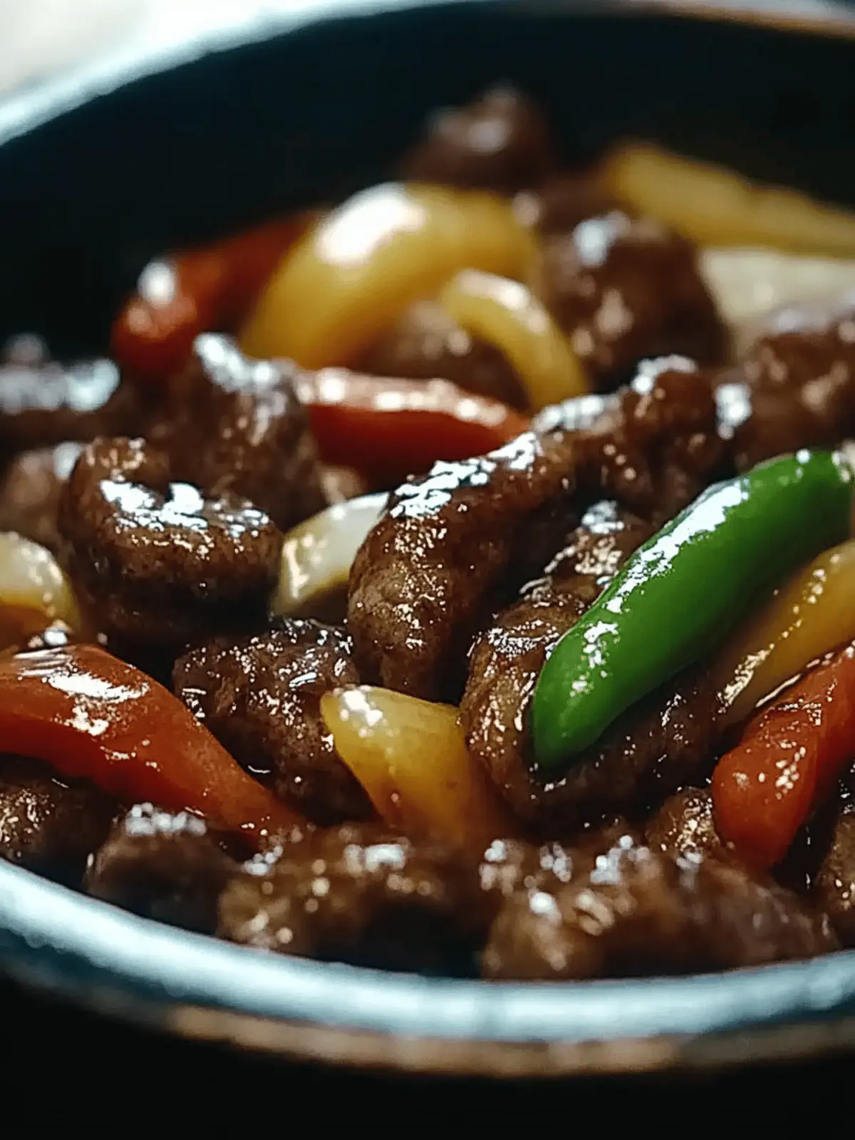 Sizzling Chinese Pepper Steak with Onions