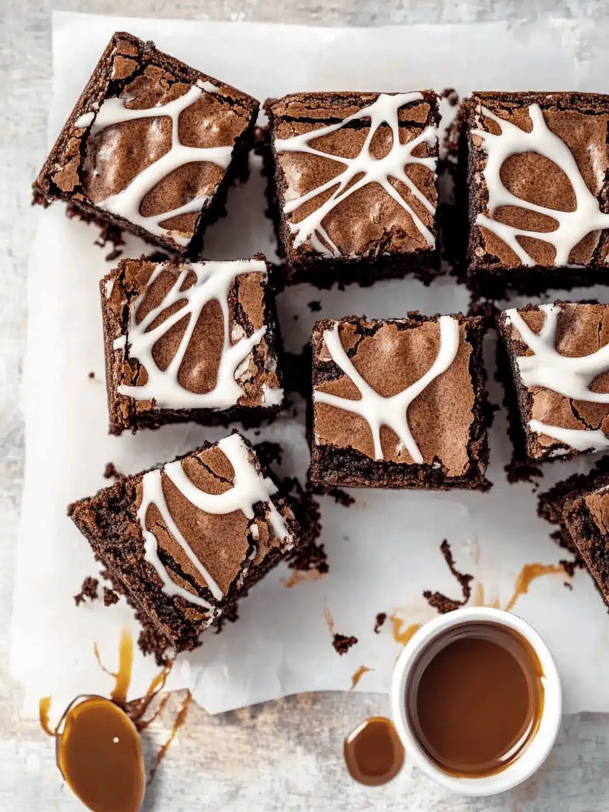 Spider Web Brownies