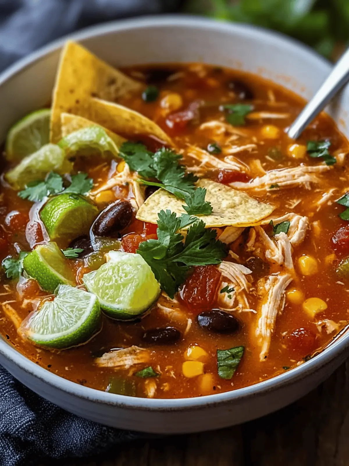 Crockpot Chicken Tortilla Soup