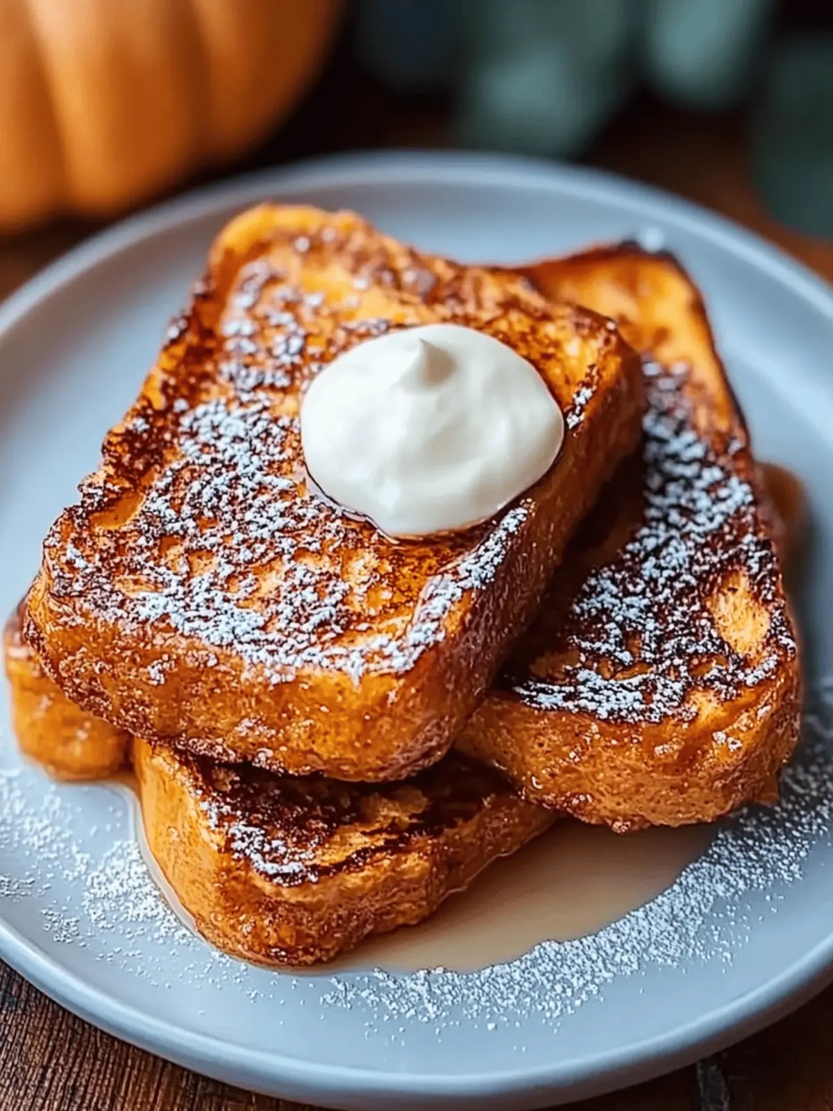 Pumpkin French Toast Breakfast